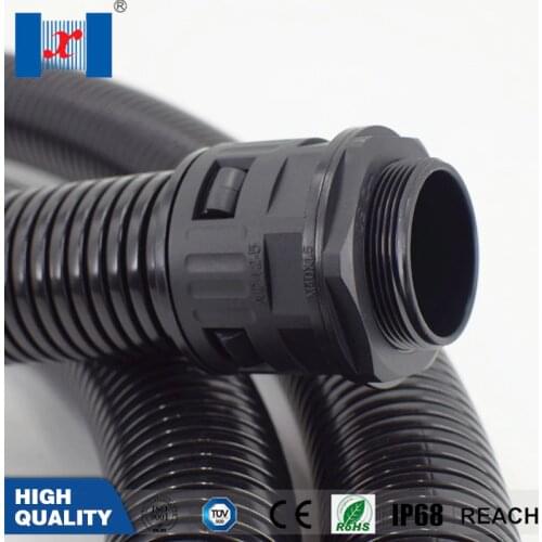 10 pcs Nylon Hose Joint Quick Connector for Corrugated Pipes Bellows M16X1.5 AD13.0 Conduit Connector Cable Gland