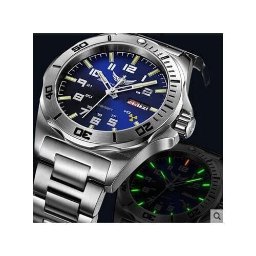Yelang Men Automatic Watch Tritium Light T100 Japan TOP Movement 24Jewels Date Day Sapphire Rotated Dial WR100M Mechanical Watch