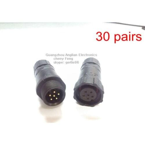 DHL EMS Free Shipping! 6 pin special waterproof connector, plug-in, cable connector, quick connector, 30 pairs/lot