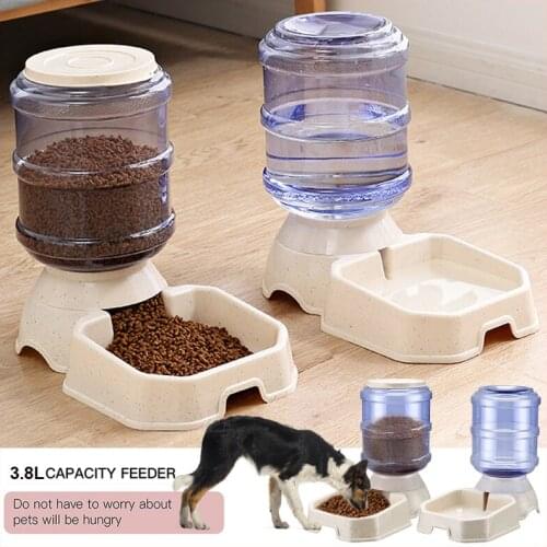 3.8L Pet Cat Automatic Feeders Water Fountain Large Capacity Cat Dog Drinking Water Bottle Feeding Bowls Dispenser Pet Supplies