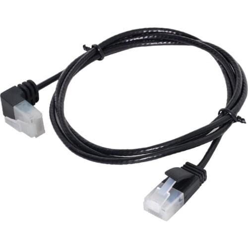 Xiwai Cat6 Ethernet Cable RJ45 Up Angled to Straight UTP Network Cable Patch Cord 90 Degree Lan for Laptop Router TV BOX