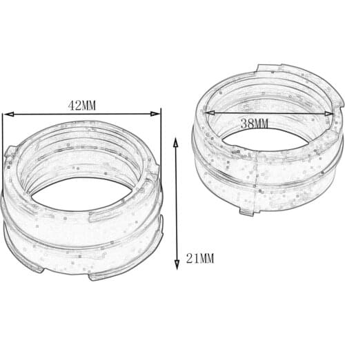 42mm 21mm Motorcycle Carburetor Adapter Interface for VFR MC35 VFR400