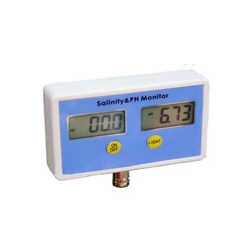 2 IN 1 Aquarium pH Salinity Water Monitor meter tester salt Salinometer PH: 0.00~14.00; Salinity: 0~199.9ppt Free Shipping