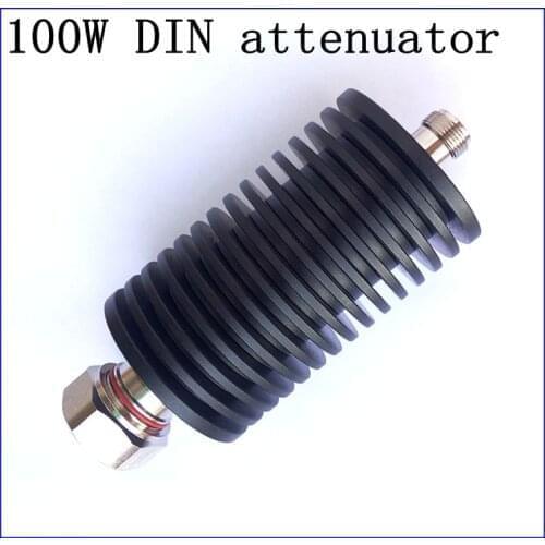 Free shipping 100W DIN-JK coaxial fixed attenuator, DC to 4GHz ,50 ohm ,1dB,3dB,5dB,6dB,10dB,15dB,20dB,30dB,40dB,50dB