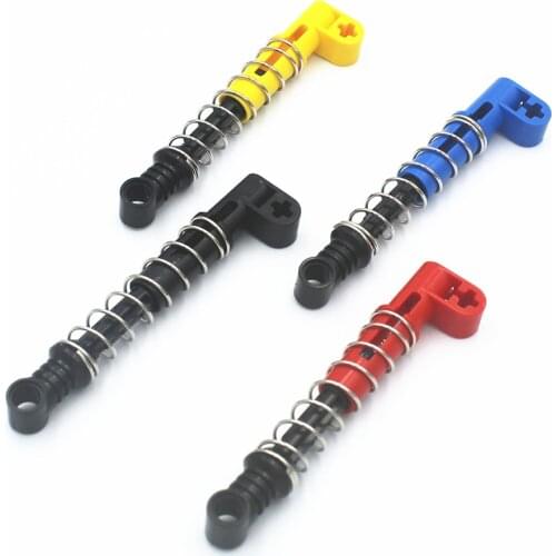 Self-Locking Bricks MOC Building Blocks Technic Technic 4 colors Brick Shock Absorber 9.5L (Hard Spring) compatible with Lego