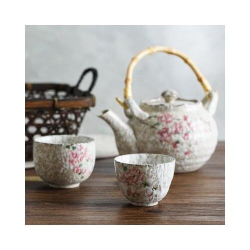 Creative Art Flower Tea Cup Vintage Glaze Ceramic Teacup Supplies Small Tea Bowl Porcelain Brief Eco-friendly Coffee Cup