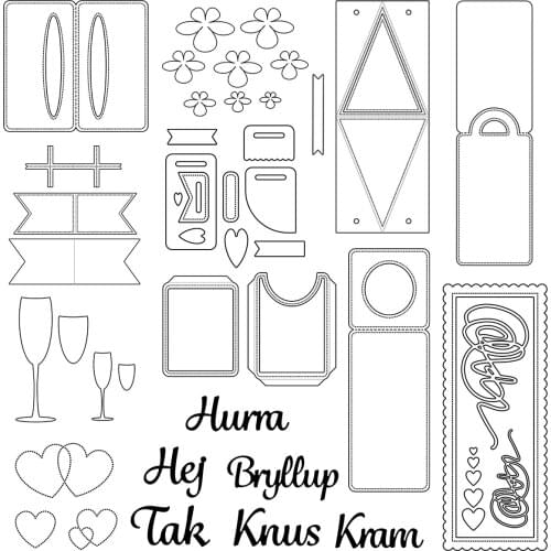 Piggy Craft metal cutting dies cut die mold Various letters flower frame Scrapbook paper craft knife mould blade punch stencils