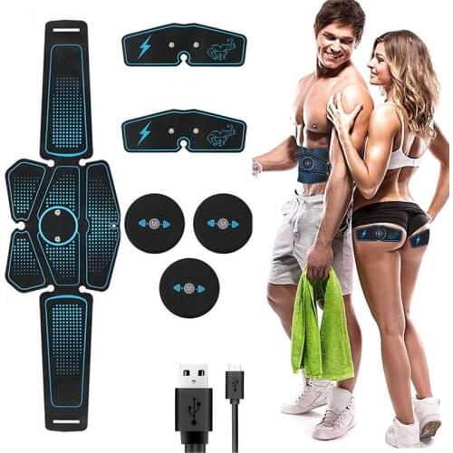 Muscle Stimulator Body Slimming Massager Abdominal EMS Trainer Vibrating Belt Machine Electrostimulation Home Gym Equipment