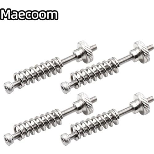4Set New DIY Leveling Modules 3D Printer Heatbed Leveling Kit 4pcs Adjustment Nut+4pcs Springs+4pcs M3 Screw Heatbed Kit