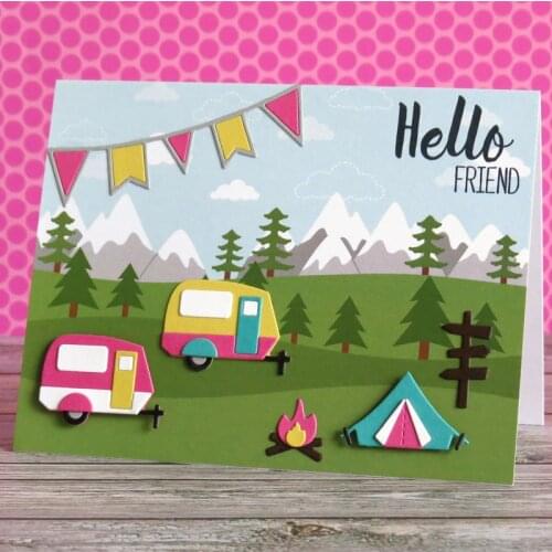 Camping Fire Icons Set Metal Cutting Dies Stencil for DIY Scrapbooking Photo Album Embossing Paper Card Decorative Craft Die Cut