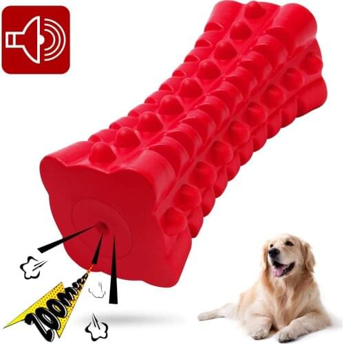 Dog Squeaking Toys Sturdy and Durable Non Toxic Natural Rubber Pet Chewing Toy Suitable for Large Puppy Biting Playing