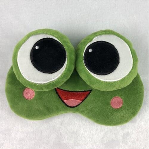 Plush Animal Sleeping Eye Mask Cute Frog Sleep Mask Cartoon 3D Eye Cover Eye Blindfolds Travel Eye Band Shade Rest Eyepatch