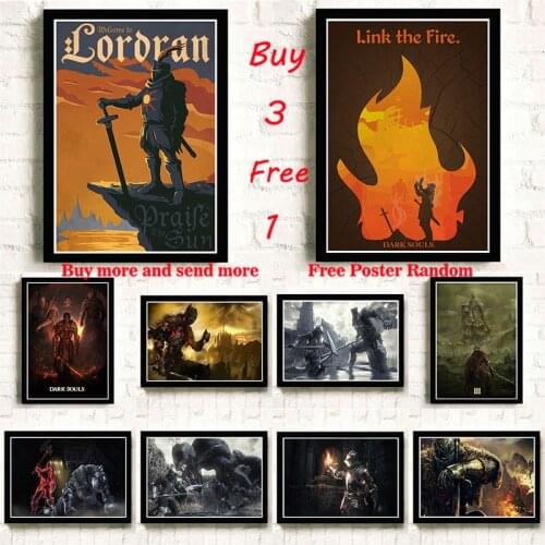 Dark Souls Game Coated Paper Poster living room Home wall modern art decor Poster Print Frameless