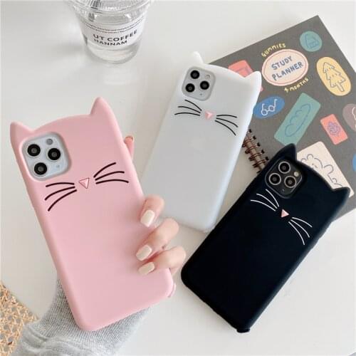 Luxury cut cat Phone Cases for iPhone11 12 Mini Pro XS Max X XR 7 8 Plus SE12Pro 11Pro Soft TPU Airbag Shockproof Cover