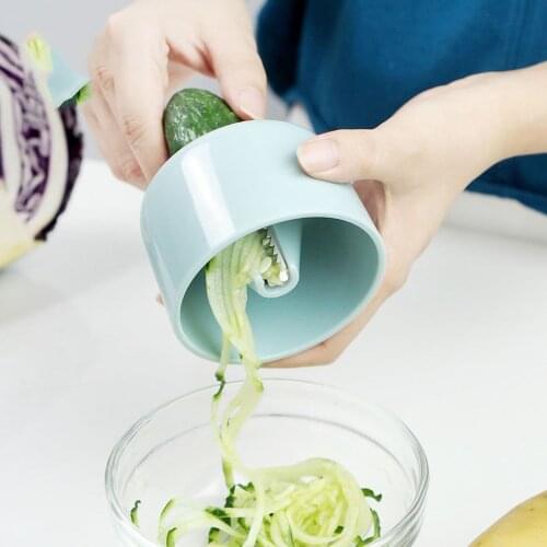 Manual Vegetable Fruit Multi-function Spiral Shredder Peeler Potato Carrot Rotating Shredder Grater Kitchen Tools