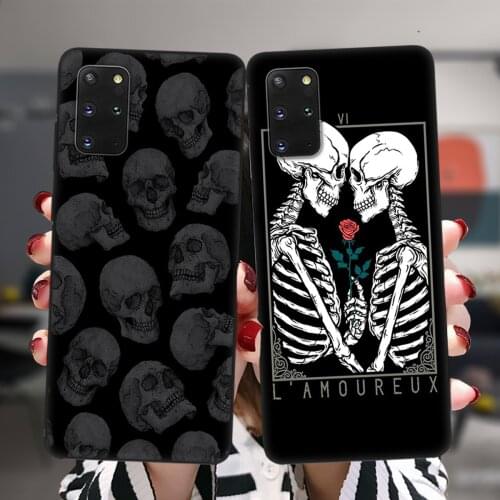 Grim Reaper Skull Skeleton Silicone Case For Samsung S21 S20 FE S10 Plus NOTE 20 Ultra M02 F62 M62 M21 M30S M31 M31S M51 Cover