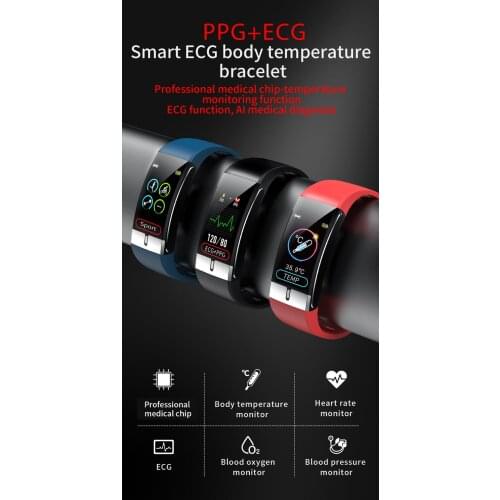 New E66 body temperature monitoring immunity monitoring smart bracelet watch ultra long standby heart rate measurement smartband