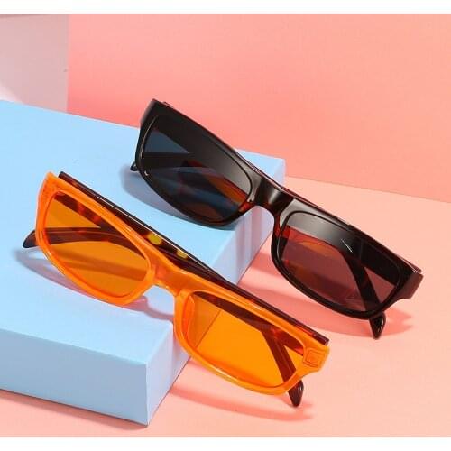Elbru Rectangle Small Frame Sunglasses Travel Shopping Drive Go Fishing Ultraviolet-proof Eye Protection Sunglasses UV400