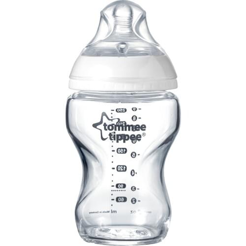Tommee Tippee PP Closer to Nature Glass Feeding Bottle, 250 ml x 1