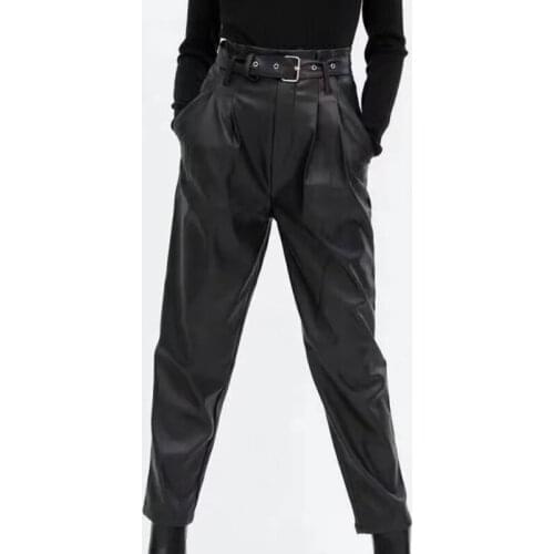 UETEEY Women's Leather Pants
