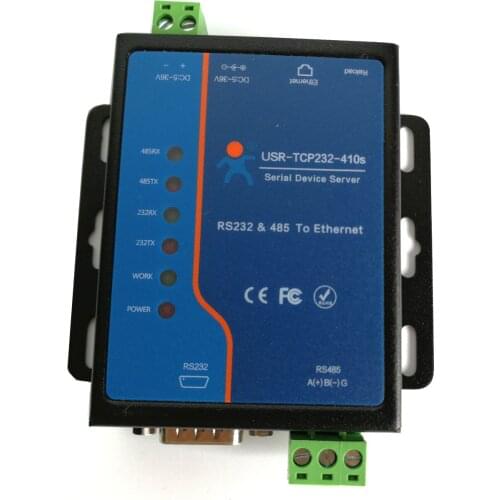 USR-TCP232-410s Dual Serial RS485 RS232 to Ethernet Server TCP/IP Networking
