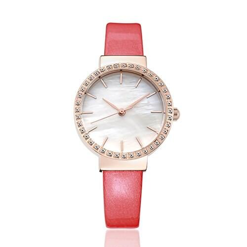 2021 Women Rhinestone Watches Lady Rotation Dress Watch brand Real Leather Band Big Dial Bracelet Wristwatch Crystal Watch NO.2