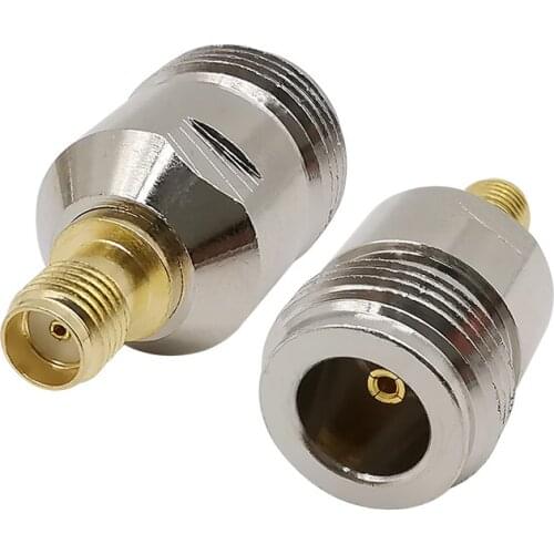 1Piece Metal N Type Female to SMA Female Jack RF Coaxial Adapter Straight Connector Test Converter