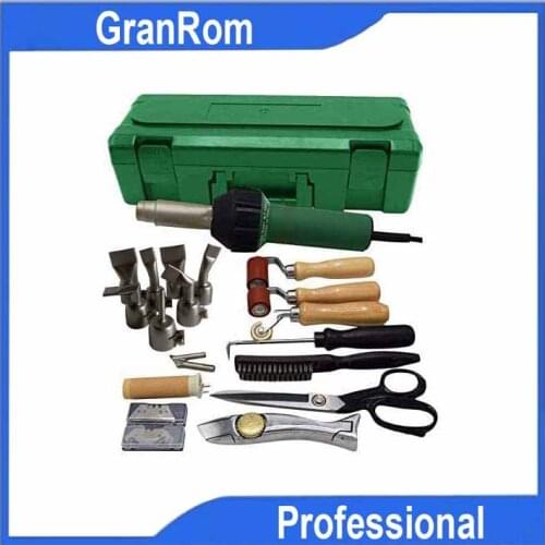 1600W Professional PVC Roofing Welding Tools Heat Gun Kit Plastic Welder Hot Air Weld Gun with Roofing Seam Rollers Seam Tester