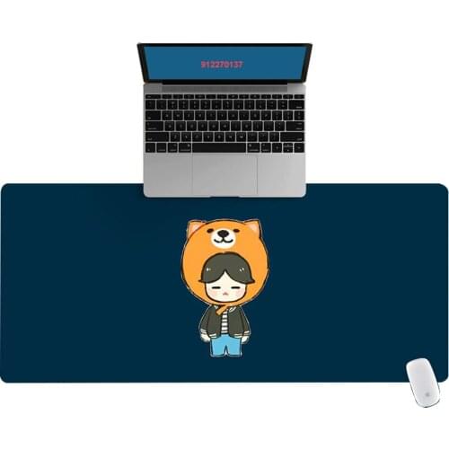 90x40cm Large HD Cute Cartoon Bear boy Pattern Office Computer Desk Mat Laptop Cushion Desk Non-slip Mat Gamer Mouse Pad Mat