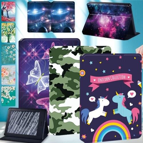 Tablet Case for Amazon All-new Kindle 10th Gen 2019/Kindle 8th Gen 2016 PU Leather Print Picture Stand Folio Cover + Pen