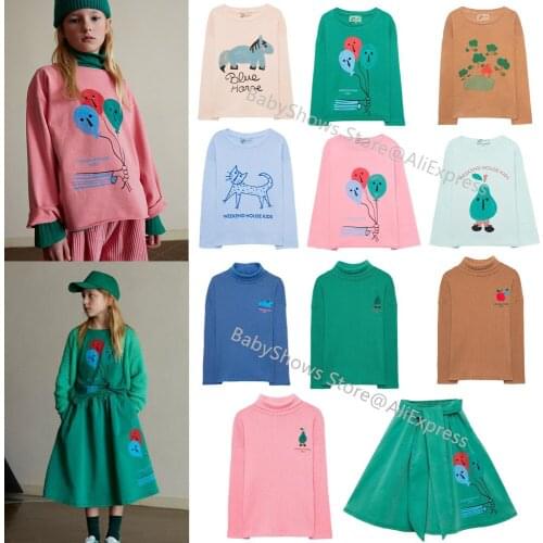 Kids Girl Long Sleeve T Shirts 2021 Autumn Wee Brand Toddler Boy Tee Shirt Top Cotton Cartoon Designer Baby Child Clothes Winter