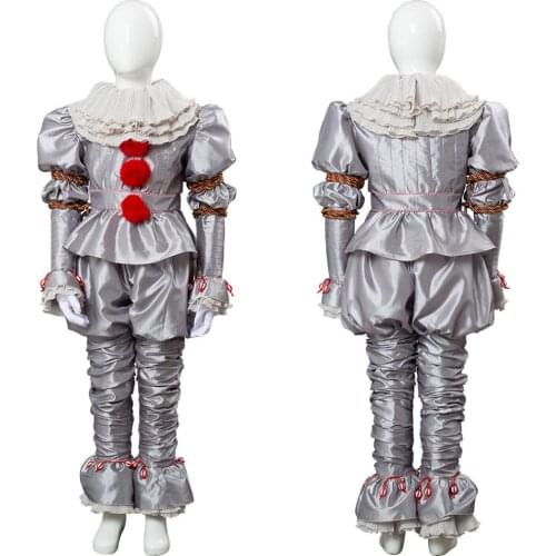 Child 2019 Stephen Kings It IT 2 Pennywise The Clown Cosplay Costume Outfit Suit Halloween for Kids Children Halloween Carnival