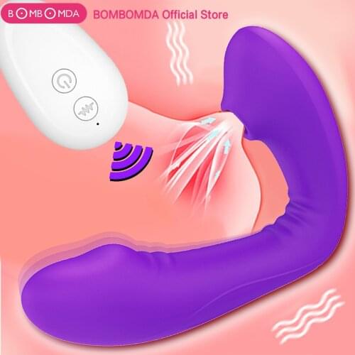 Dildo Sucking Vibrators for Woman Powerful Clitoris Sucker Blowjob Tongue Stimulator Nipple Vagina Pussy Pump Sex Toys for Adult