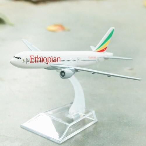 Ethiopian Airlines Boeing 777 Airplane Diecast Aircraft Model 6" Metal Aeroplane
