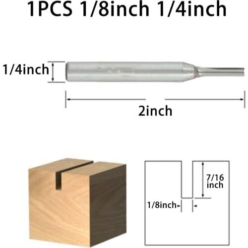 1/8inch Carbide Straight Router Bit 1/4inch Shank Wood Milling Cutter End Mill Woodworking Engraving Tools