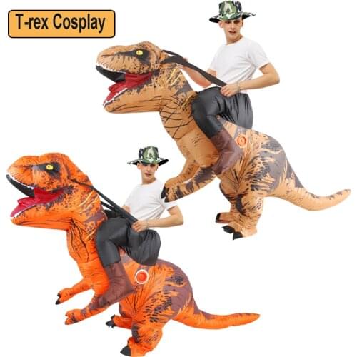 Halloween Costumes for Adult Man Women Anime Cosplay T-rex Dinosaur Inflatable Costume Purim Party Suit Dino Disfraz