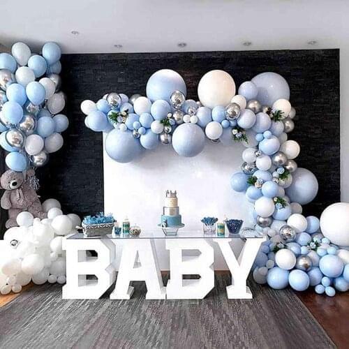 Boy Blue Balloons Garland Arch Ballon One Year First Birthday Party Decor Kid Rainbow Party Baby Shower Baptism Boy Girl Ballon
