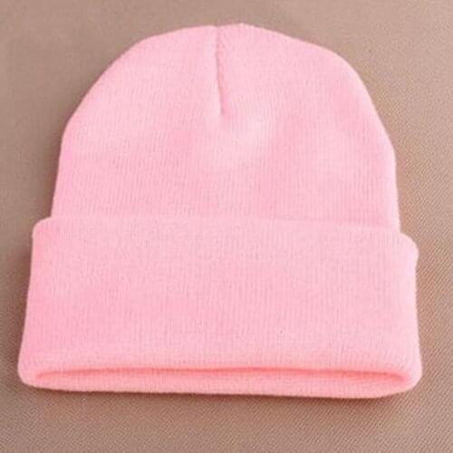 Fashion Mens Women Solid Color Beanie Knitted Hip-Hop Winter Warm Dance Hat