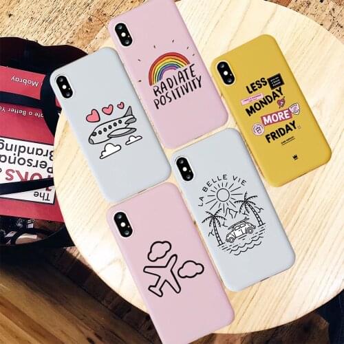 Holiday Travel Beach Soft Silicone Phone Case Cover for IPhone 8 7 6 6S Plus X XS MAX XR 11 Pro Max Simplement Cover