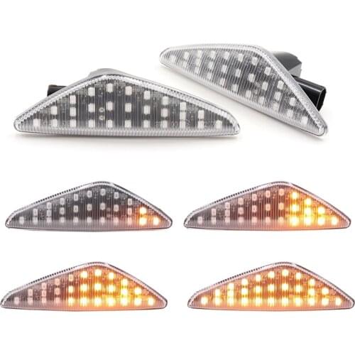 Niscarda 2pcs Clear Lens Dynamic Side Marker Light For BMW X5 E70 X6 E71 E72 X3 F25 Amber Car Amber Led Indicator Lamp