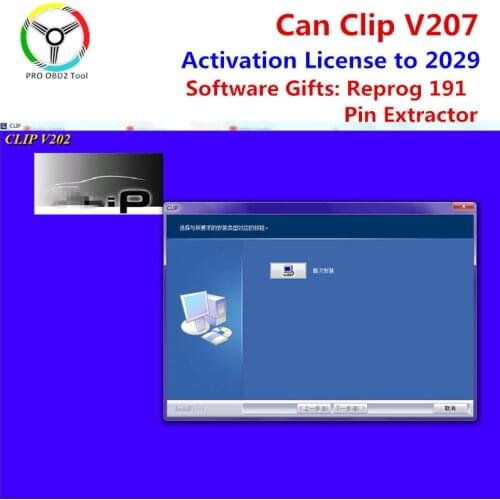 Newest Can Clip v203 Reprog v191 Support Multi-Languages Pin Extractor for Renault Can Clip 202 Activation License to 2029