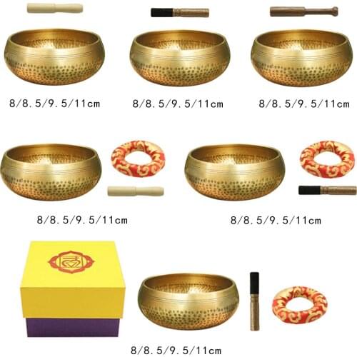Singing Bowl Handcrafted Tibetan Yoga Meditation with Mallet Home Decoration