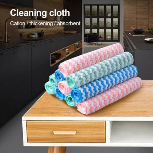 1pcs Super Absorbent Scouring Pad Microfiber Kitchen Dish Cloth High-efficiency Tableware Household Cleaning Towel Kitchen Tools