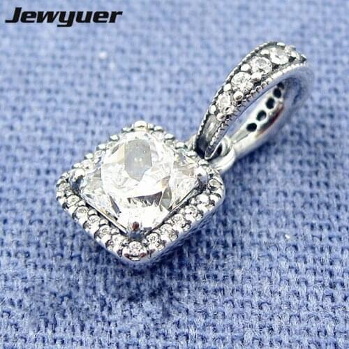 925 Sterling-silver-jewelry Floating Timeless Elegance charms fit charm bracelet necklace pendants DIy beads Fine jewelry DA161