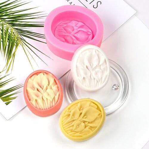 4 Flowers Fondant Silicone Soap Mold Plaster Essential Oil Resin Clay DIY Clay Wax Craft Cake Candy Chocolate Fudge