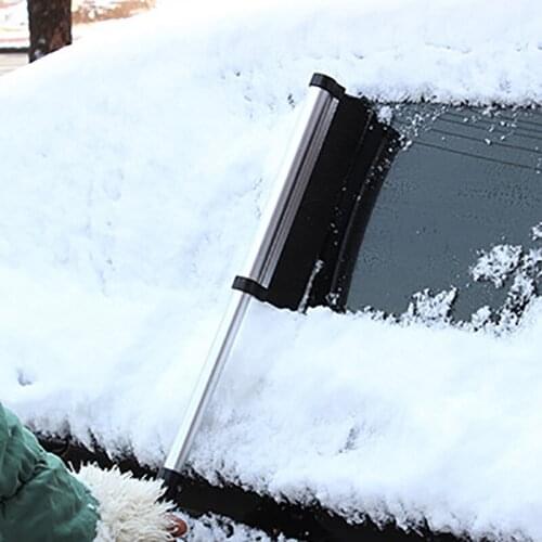 Winter Car Windshield Ice Scraper Glass Snow Brush Telescopic Extendable Aluminum Alloy Snow Remover Cleaner Tool Broom Wash