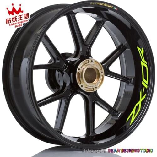 For Kawasaki ZX-10R Motorbike Wheel Stickers Reflective Decals Rim Bike Suitable Motorcycle 22