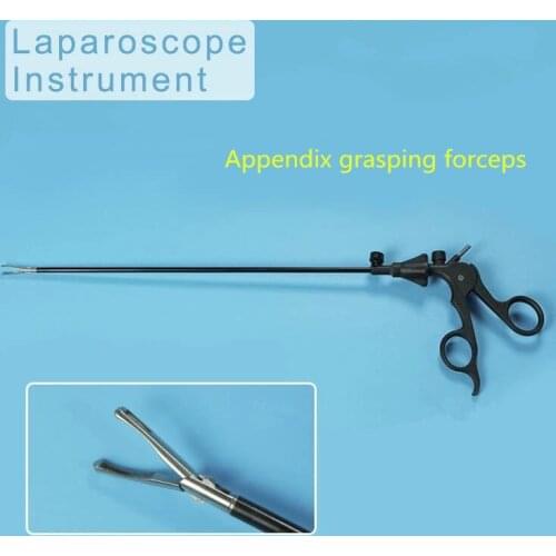Thoracic and Laparoscopic Surgical Instruments Stainless steel appendix grasping forceps Plastic handle grasping pliers