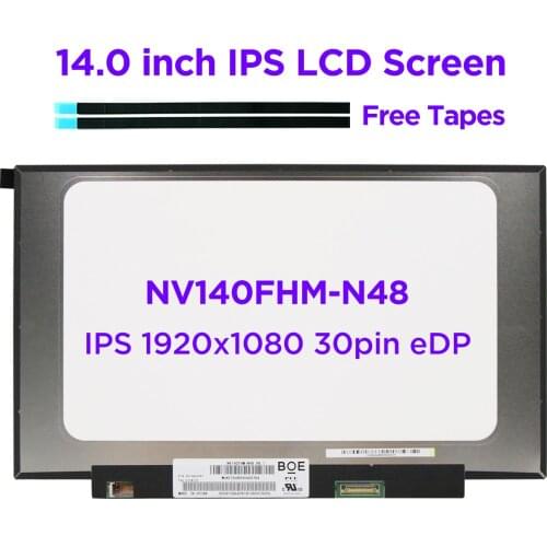14.0 IPS Laptop LCD Screen NV140FHM-N48 Fit B140HAN04.0 N140HCA-EBA For Lenovo ideapad 330S-14IKB 330S-14AST 1920x1080 30pin eDP