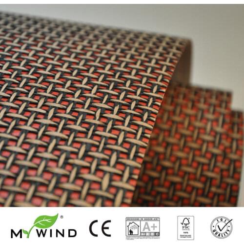2019 MY WIND red Grasscloth Wallpapers curtains Luxury Natural Material Innocuity 3D Paper Weave Design Wallpaper In Roll Decor